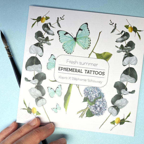 Pochette de tatouages éphémères eco-friendly