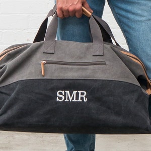Sac de voyage en toile personnalisé - Sac de voyage personnalisé pour homme - Cadeau de garçon d'honneur personnalisé - Cadeau pour homme - Cadeau pour lui - Cadeau de marié
