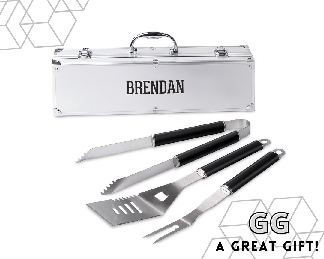 Personalized BBQ Grilling Set BBQ Grilling Tools Custom BBQ Set Grill ...
