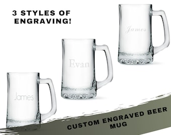 Custom Matching Bachelor Party Beer Mug - Perfect for the Groom, Groomsman or Best Man - Father of the Bride Gift - Father of the Groom Gift