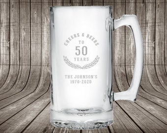Custom Engraved Beer Mug - Personalized Birthday Beer Mug - Cheers and Beers - Gifts for Him - Personalized Beer Stein - Beer Lover Gift