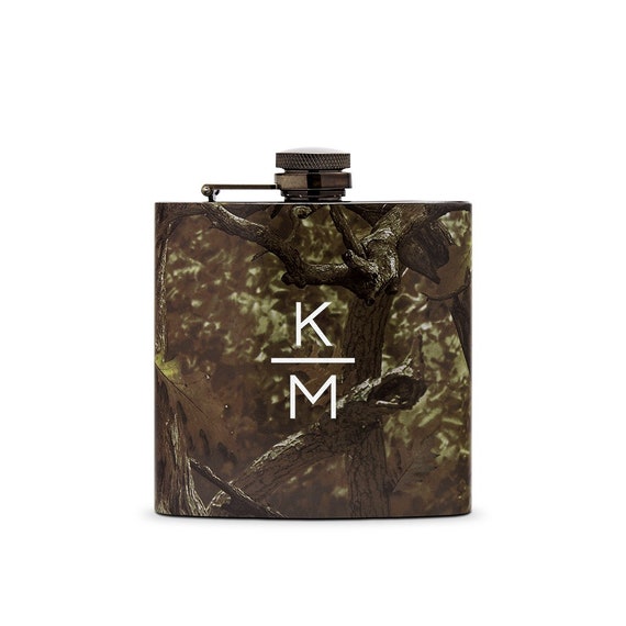 Personalized Flask Gifts for Him Camping Gift Camo Personalized Flask Men's Gift Hunting Gift Monogram Hip Flask Camping Flask