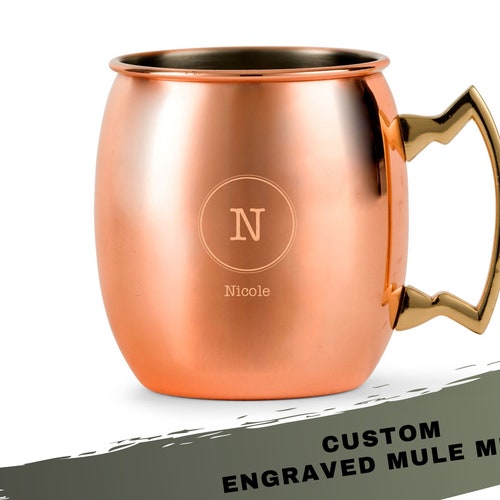 Groomsman Gift Personalized Moscow Mule Mug Copper Plated Etsy