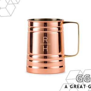 Monogrammed Beer Stein - Copper Beer Mug - Moscow Mule - Copper Beer Stein – Engraved Moscow Mule Mug - Best Man Gift - Groomsmen Gift