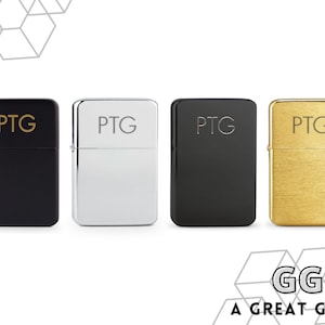 Engraved Lighter - Monogram Lighter - Personalized Lighter in Gift Box - Custom Lighter - Groomsman Gift - Gift for Him - Father&#39;s Day Gift
