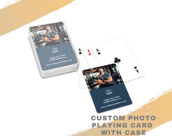 Carte da gioco con logo personalizzato e custodia - Mazzo di carte da gioco personalizzato - Regalo di branding aziendale