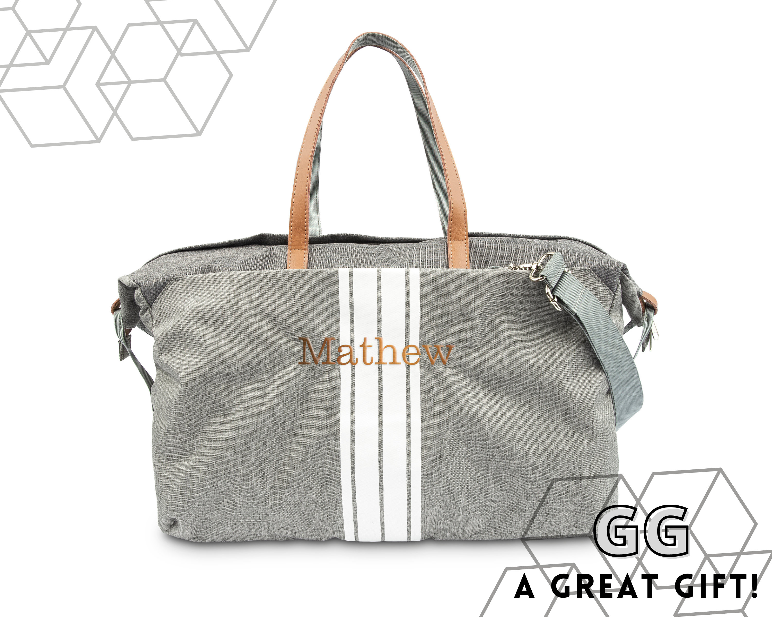 Men's Custom Luggage - Travel Bag with Baggage Strap  – Weekender Bag - Overnight Bag - Carry On Bag – Gifts for Men – Gifts for Him