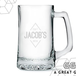 Personalized Beer Mug – Custom Birthday Gift for Him - Father&#39;s Day Gift - Beer Lover Gift - His Christmas Gift - Valentine&#39;s Day Gift Idea