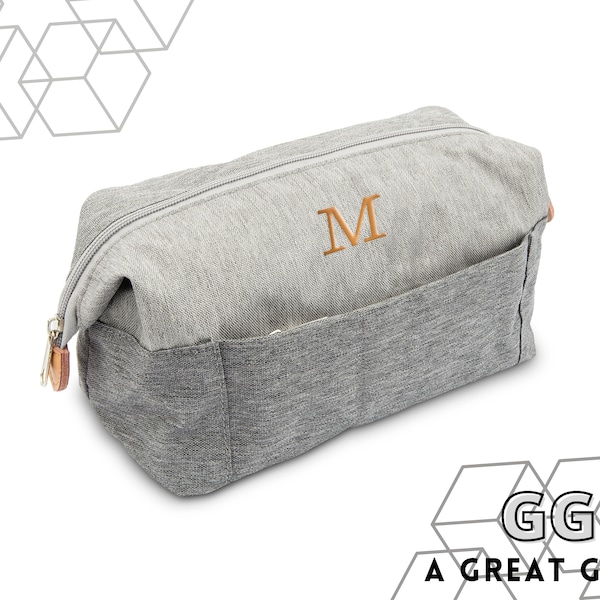 Personalized Canvas Toiletry Bag for Men - Custom Men's Travel Toiletry Bag - Boyfriend Gift - Men's Dopp Kit - Shaving Kit - Gift for Dad