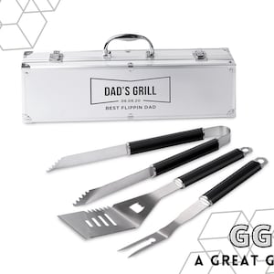 Kit per grigliare il miglior papà Flippin - Set per grigliare personalizzato - Regalo personalizzato per la festa del papà - Set per grigliare il barbecue - Regalo per barbecue da uomo - Set di utensili per grigliare