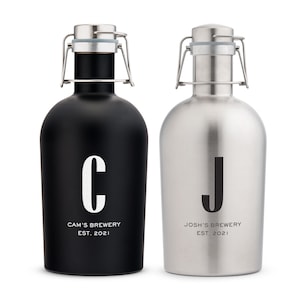 Personalized 64 oz Beer Growler - Beer Growler - Stainless Beer Growler - Craft Beer Loving Groom - Groomsman Gift - Best Man Gift - Stag