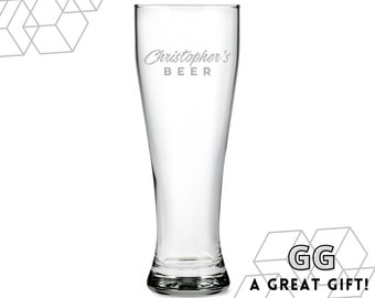 Custom Engraved Beer Glass – Giant Pint Glass - Beer Lovers Gift - Father's Day - Anniversary Gift - Stocking Stuffer - His Christmas Gift