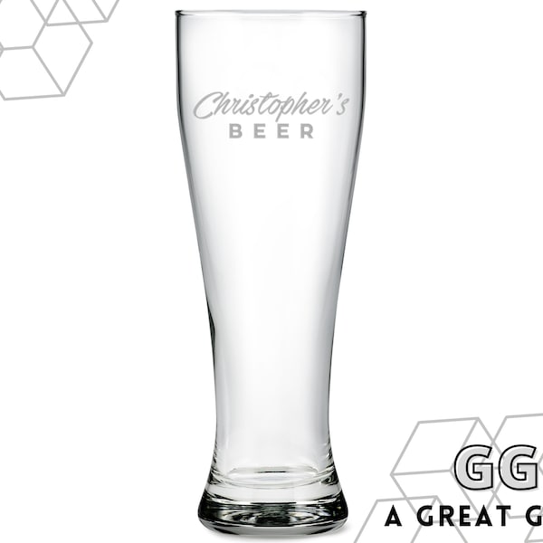 Custom Engraved Beer Glass – Giant Pint Glass - Beer Lovers Gift - Father's Day - Anniversary Gift - Stocking Stuffer - His Christmas Gift