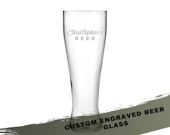 Personalized Pint Glasses for Groomsmen - Best Man Gift - Gifts for the Groom - Brewery Bachelor Party - Stag Party Favor - Jumbo Pint Glass