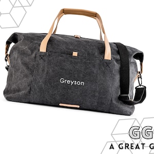Sac de voyage en toile personnalisé - Sac de voyage personnalisé - Cadeau d'entreprise - Sac de voyage pour homme - Bagage pour homme - Sac de week-end - Sac de vacances
