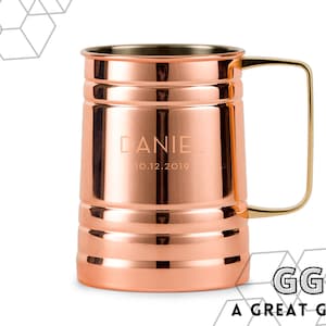 Personalized Beer Stein – Personalized Beer Mug - Custom Moscow Mule - Best Man Gift – Groomsmen Gift – Wedding Gift – Gifts For Him