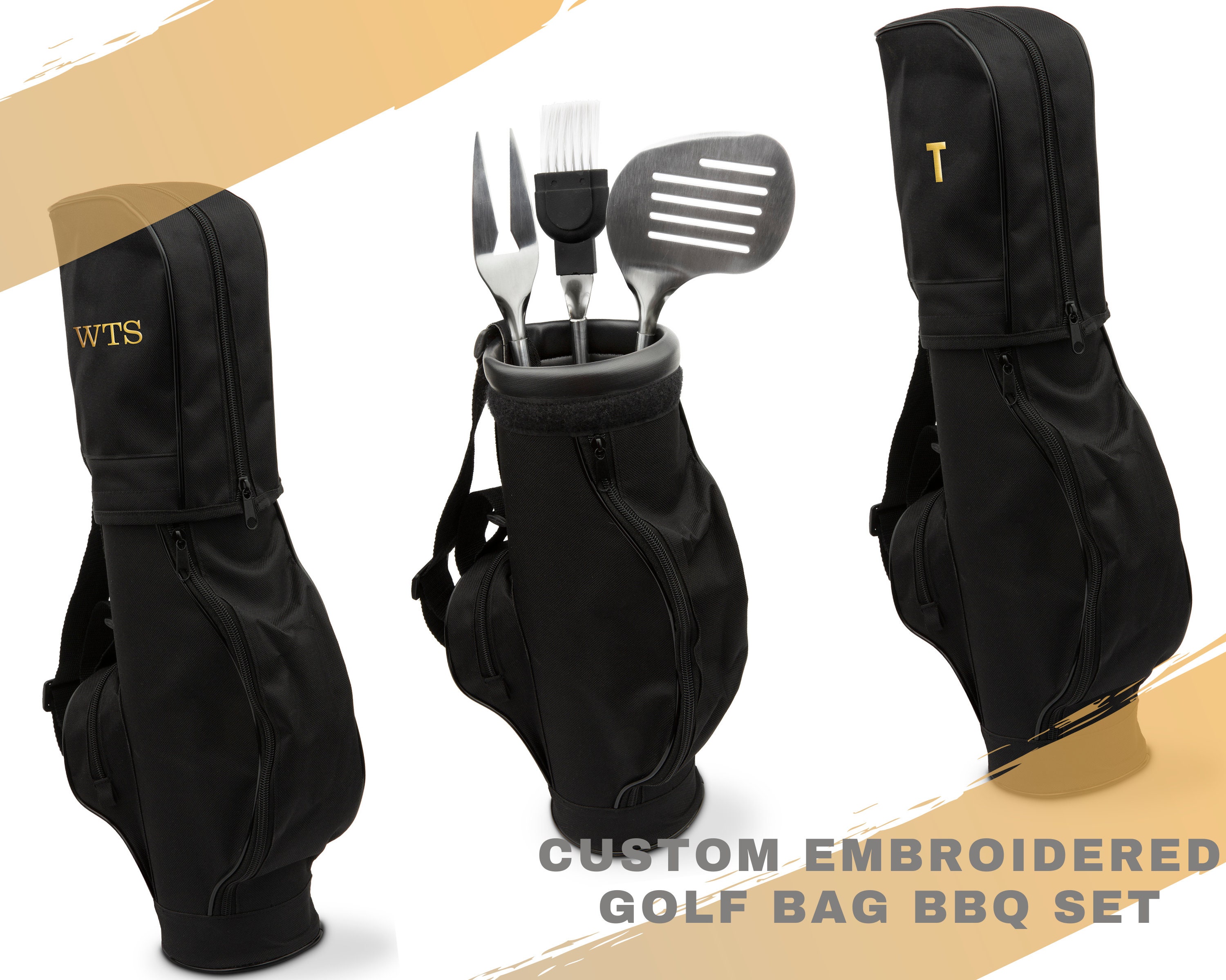 GLFHMZW POLIGO 7pcs Golf-Club Style Grill Accessories Kit with