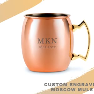 Custom Engraved Moscow Mule - Personalized Moscow Mule Mug – Unique Groomsman Gift Idea - Best Man Gift – Groom Gift - Bachelor Party Favor