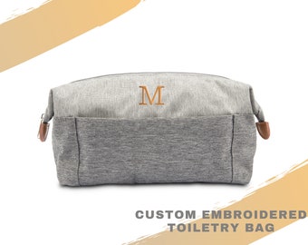 Personalized Dopp Kit - Custom Men's Toiletry Bag - Groomsman Gift - Best Man Gift - Men's Shaving Kit - Custom Canvas Toiletry Bag for Guys