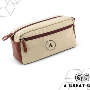 Custom Embroidered Dopp Kit for Guys – Personalized Dopp Kit – Men’s Gift – Men&#39;s Travel Bag - Custom Shaving Kit - Canvas Shaving Kit