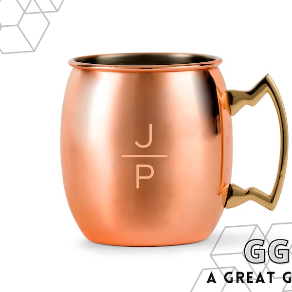 Engraved Moscow Mule Mug - Custom Copper Moscow Mule Mug - Stocking Stuffer - His Birthday Gift - Father's Day - Christmas Gifts for Him