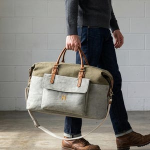 Personalized Men's Travel Bag – Custom Canvas Duffel Bag for Him