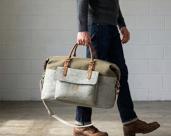 Personalized Men's Travel Bag – Custom Canvas Duffel Bag for Him