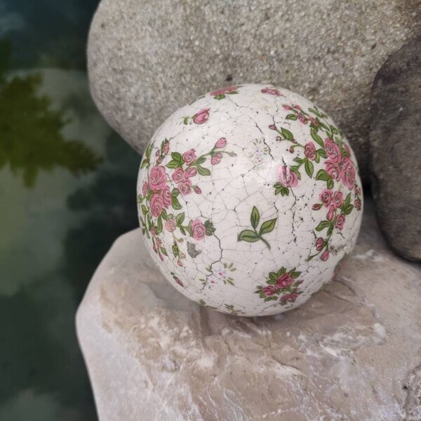 Vintage Garden Ball Ceramic