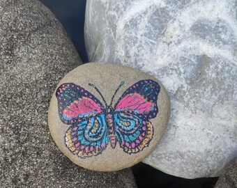 Butterfly on stone