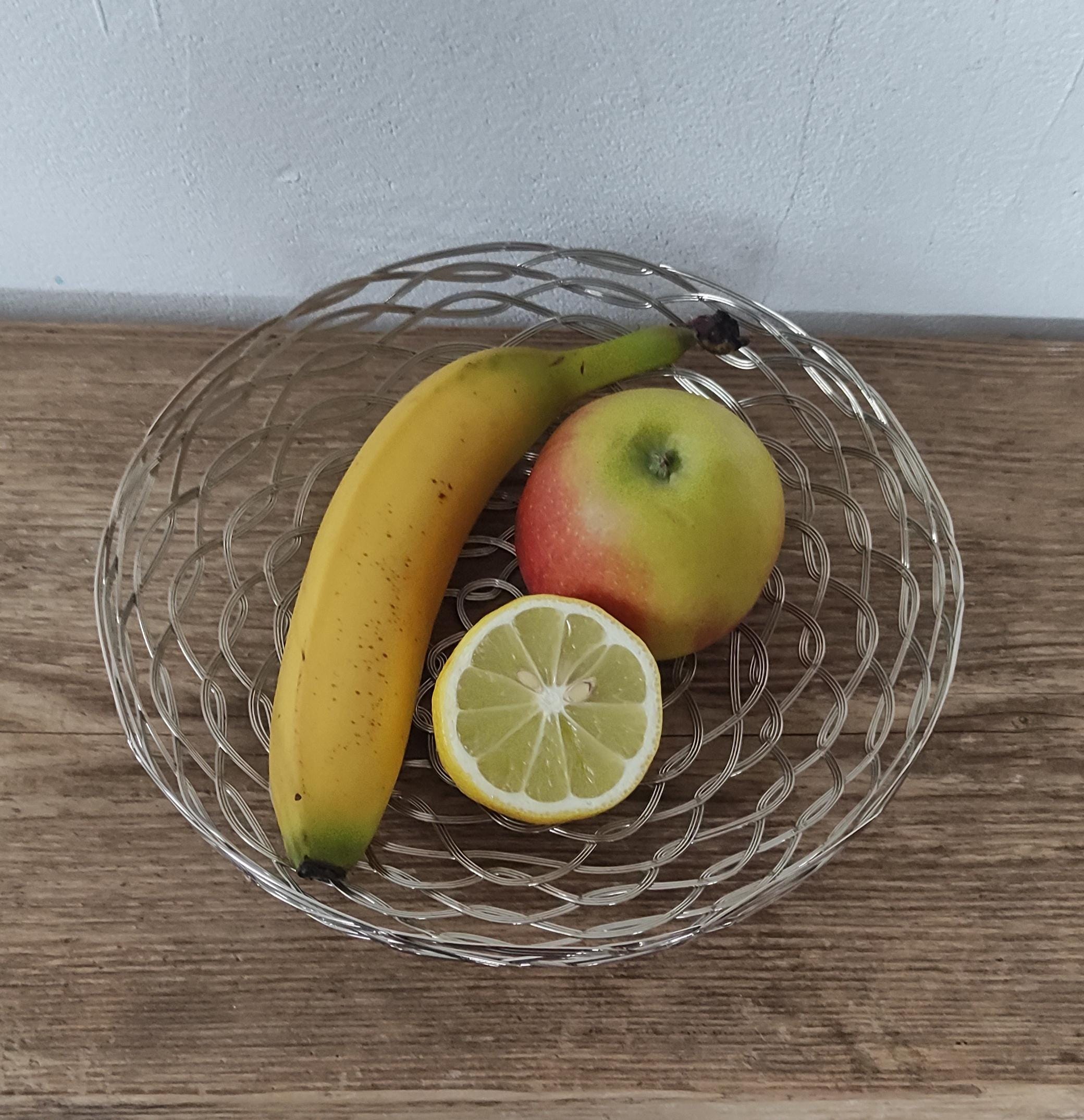 Cesto Portafrutta In Ferro Dorato – Design A Rete, 31x11,5x7 Cm – Ciotola Decorativa Per Cucina