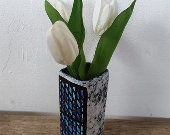 Vintage Vase Keramik Blau