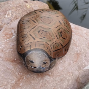Schildkröte auf Stein gemalt