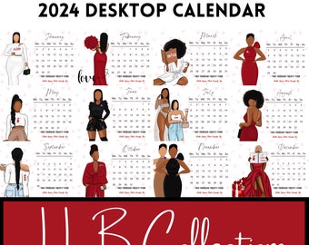 Delta Sigma Theta/DST/Desktop Calendar 2024/Acrylic Holder