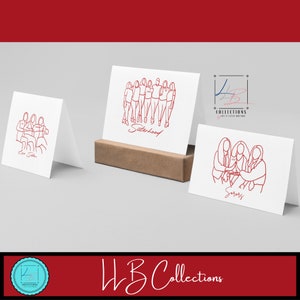 Delta Delta Theta Theta Karten - Sorors/Sisterhood/Line Sisters Blanko Karten Bundle