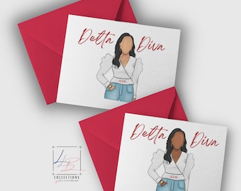 Delta Sigma Theta/DST/1913/DSTDIVA/Folded Blank Card