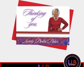 Delta Sigma Theta Notecard: Thinking of You, Delta Dear