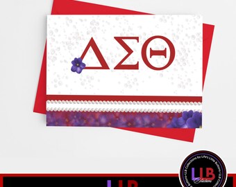 Delta Omega Theta griechische Buchstaben leere klassische Notekarte