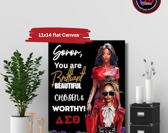 Delta Sigma Theta Canvas Artwork - Worthy