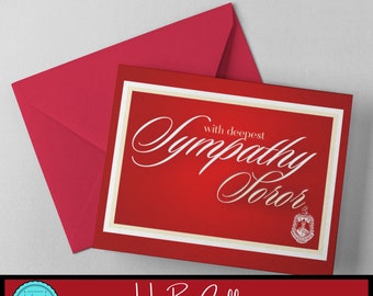Delta Sigma Theta/Deepest Sympathy/Notecard  (Blank)