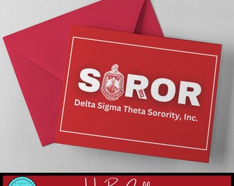 Delta Sigma Theta/Soror Crest/Notecard  (Blank)