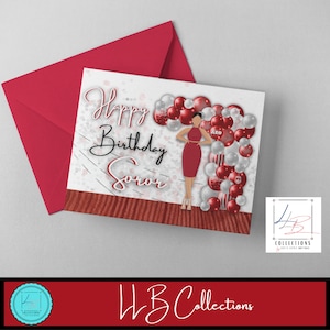 Delta Sigma Theta/Feliz cumpleaños Soror/Tarjeta de notas (en blanco)