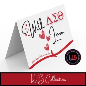 Delta Sigma Theta: Com Cartão de Nota em Branco de Amor DST