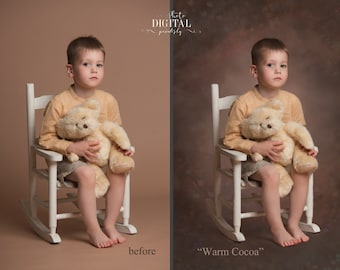 Digital backdrop for photographers "Warm Cocoa" Digital Painterly