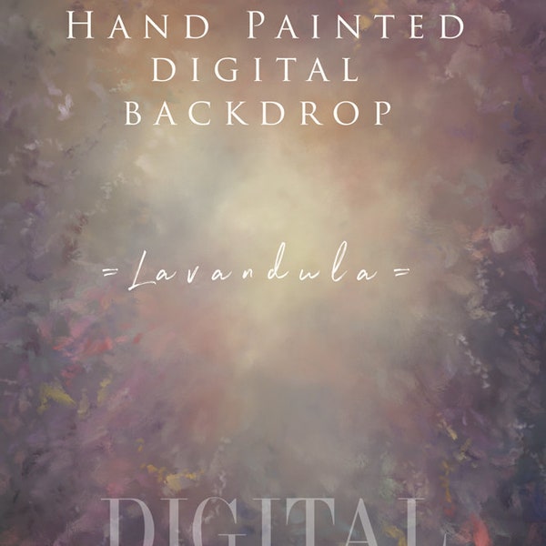 Fondo de fondo digital pintado a mano lavandula para fotógrafos
