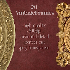 20 vintage high quality golden frames