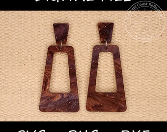 Brinco de argola trapezoidal pendente Dangle download de ARQUIVO DIGITAL