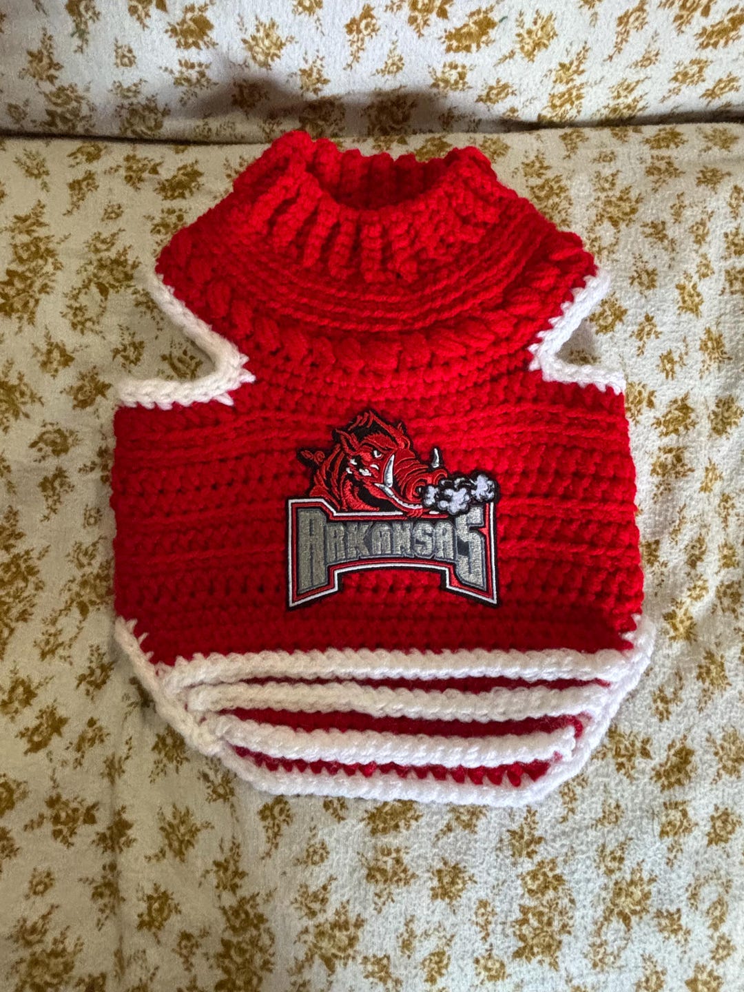 Sweater Razorback Handmade AR Razorback Small Dog Sweater - Etsy