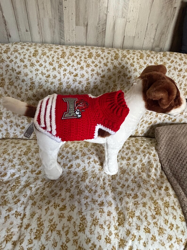 Sweater Razorback Handmade AR Razorback Small Dog Sweater - Etsy