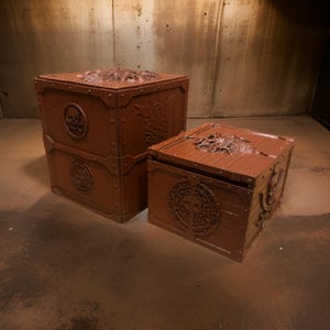 Caja de mazo pirata pintada a mano: almacenamiento para más de 100 cartas
