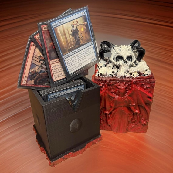Demon Fallen Angels Deck Box Commander | the Bonnie Box - Etsy